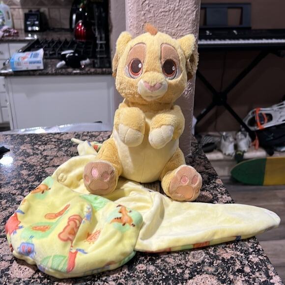 Disney Baby Simba  Lion King Blanket in a Pouch Plush Doll 10” Stuffed Animal - Picture 5 of 9